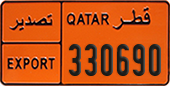 License plate of Qatar, Export transit plates