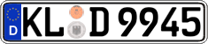 German license plate, Regular plates