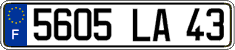 French license plate, FNI