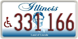 Illinois, Vehicles for disabled persons (123 456)