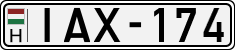 license plates of Hungary, Cars (1990)