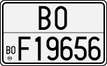 License plate of Italy, Cars (1927 year series)