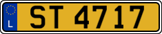 License plate of Luxembourg, 2003 year system