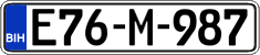 License plate of Bosnia and Herzegovina, Regular plates