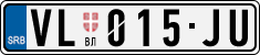 License plate of Serbia, Cars