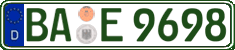 German license plate, Regular plates
