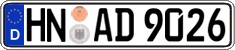 German license plate, Regular plates