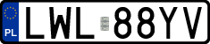 License plates of Poland, Regular car plates