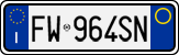 License plate of Italy, Cars (1994 year series)