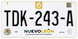 Nuevo León, Cars (AAA-000-A)
