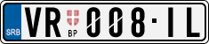 License plate of Serbia, Cars