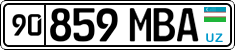 License plate of Uzbekistan, Organizations