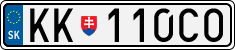 License plate of Slovakia, Cars
