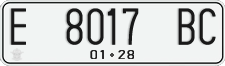 License plate of Indonesia, Regular plates
