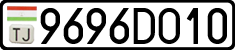 License plate of Tajikistan, Private owners (2009)