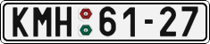 License plate of the Czech Republic, Cars (1960)