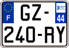 French license plate, SIV (ordinary)