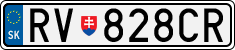 License plate of Slovakia, Cars