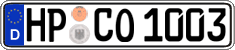 German license plate, Regular plates