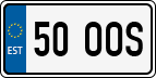 License plate of Estonia, Regular car plates (US-size)