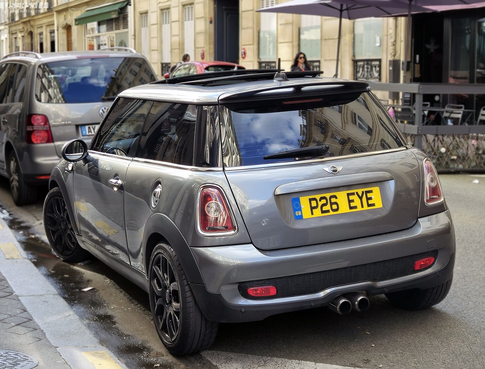 P26EYE, License plate without vehicle 