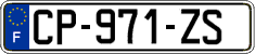 French license plate, SIV (ordinary)