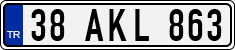 License plate of Turkey, Regular plates