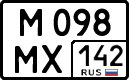 License plate Russia, Cars