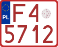 License plates of Poland, Provisional and testing