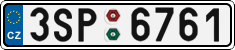 License plate of the Czech Republic, Cars (2001)