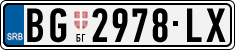 License plate of Serbia, Cars