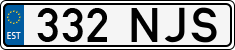 License plate of Estonia, Regular car plates