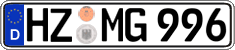 German license plate, Regular plates