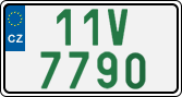 License plate of the Czech Republic, Oldtimers (2001)