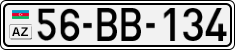License plate of Azerbaijan, Cars