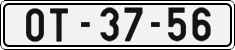 License plate of the Czech Republic, Cars (1960)