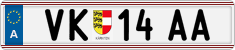 License plate of Austria, Regular plates