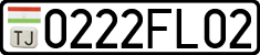 License plate of Tajikistan, Private owners (2009)