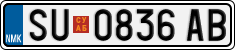 License plate of North Macedonia, Regular plates (2012)