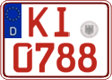 German license plate, Red license plates