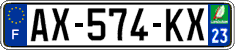 French license plate, SIV (ordinary)