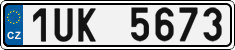 License plate of the Czech Republic, Cars (2001)