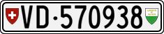 License plate of Switzerland, Cars