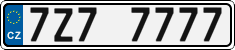 License plate of the Czech Republic, Cars (2001)
