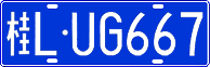 License plate of China, Cars