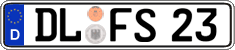 German license plate, Regular plates