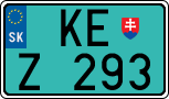 License plate of Slovakia, Special vehicles