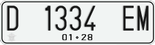 License plate of Indonesia, Regular plates