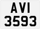 License plate of the United Kingdom, Northern Ireland (1966)
