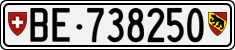 License plate of Switzerland, Cars